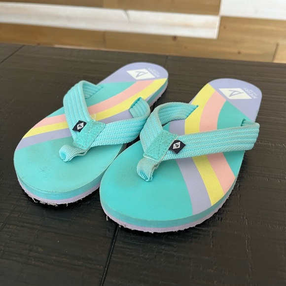 Sperry Sandals Girls Size 1 Calypso Thong Flip Flops Multicolor - Picture 1 of 4